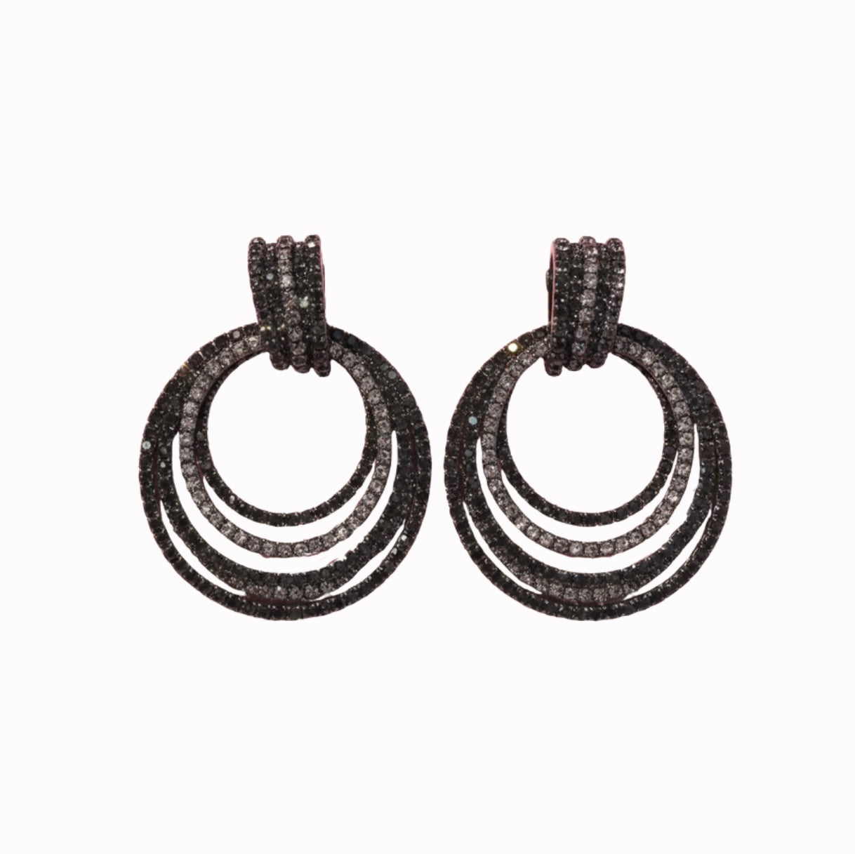Black Bold Statement Earrings