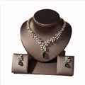 Deep Green Dangle Earrings Set